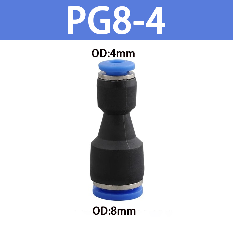 Manguera neumática de empuje tipo táctil, neumática, serie PG, 10mm, 8mm, 6mm, 12mm, 4mm, para acoplamientos rápidos neumáticos, PG6-4 PG6-8 PG6-10: Rojo / 1-1 / 2 pulgadas