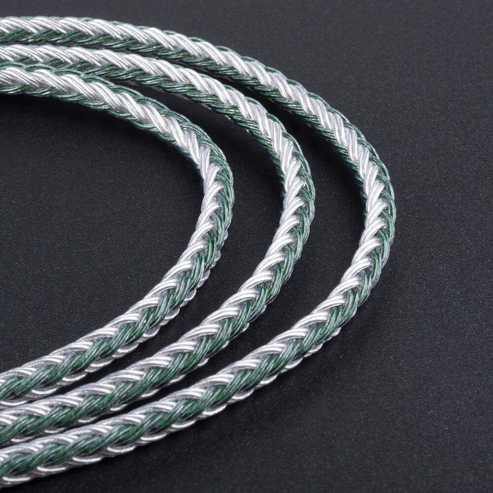 Câble équilibré plaqué argent à 16 noyaux hifivoice 2.5/3.5/4.4MM avec connecteur MMCX/2pin/QDC pour ZS10 Pro AS10 AS16 ZSN C12 BL-03