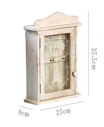 decorative shabby chic wood wall hanging key box