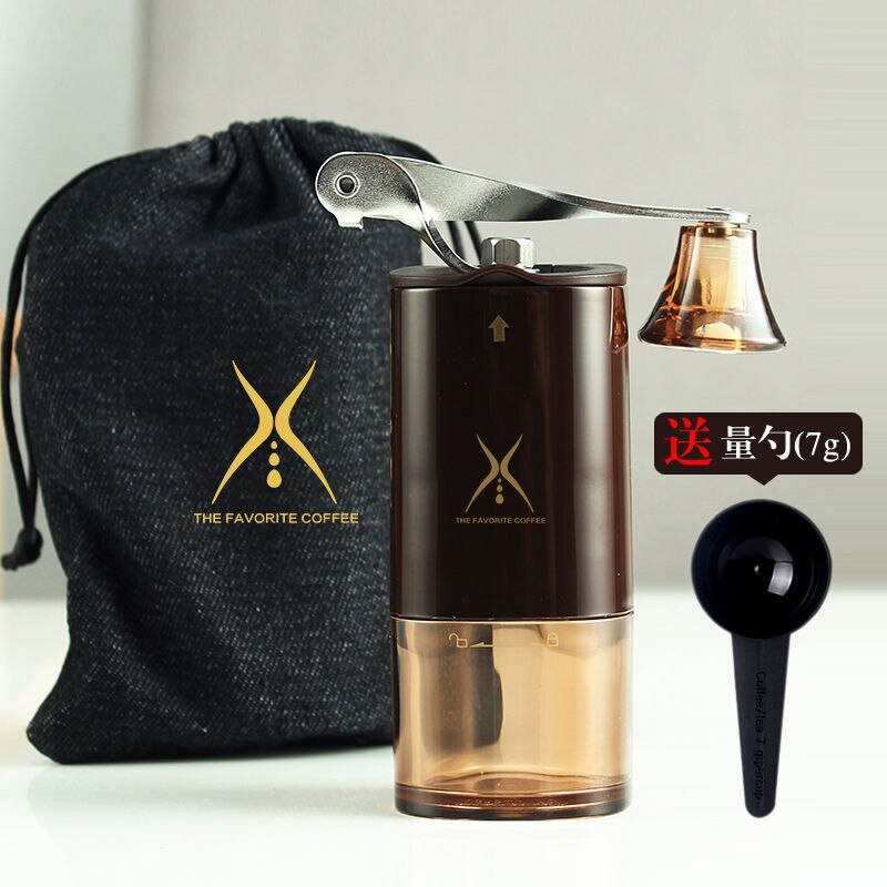 Folding Portable Grinder Hand Grinder Coffee Machine Household Mini Manual Coffee Bean Grinder Hand Crank Grinder Spice Grinder: Classic coffee color