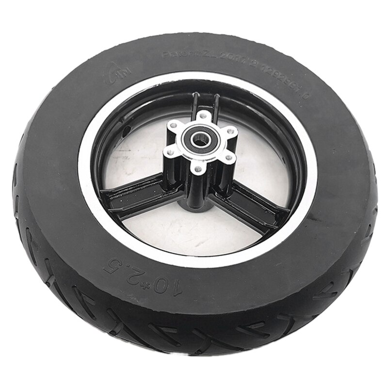 10 Inch 10X2.50 Electric Scooter Wheels 10X2.50 with Disc Brake and with Wheel Hub Disc Brake Set Hollow Solid Tire