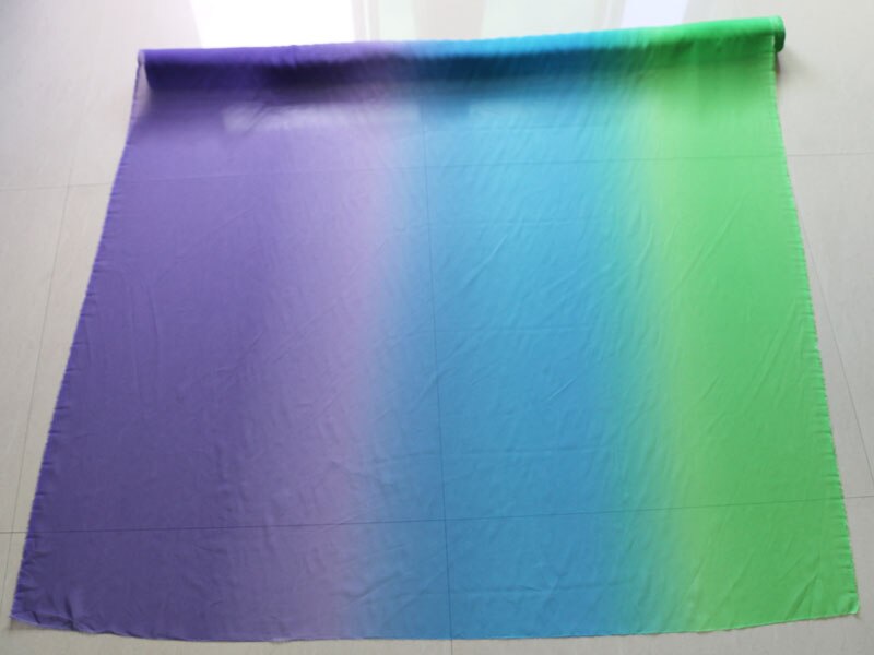 100cm*148cm ombre gradient farve stof 30d tynd chiffon stof kjole stof til sommer