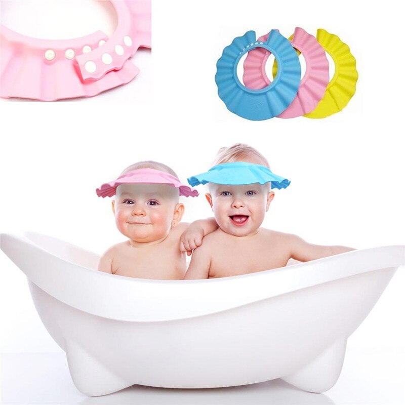 Leuke Veilige Baby Kid Kinderen Douche Baden protector shampoo Cap Hoed Shield 1 st