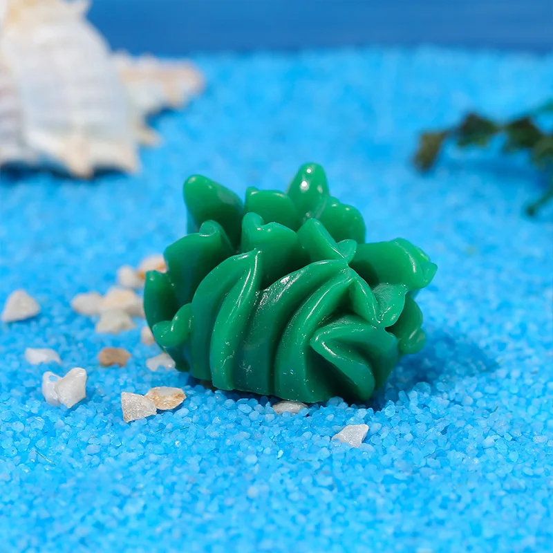Simulated Coral Aquarium Fish Tank Farming Small Ornaments Decoration Eight Melon Fish DIY Ornaments крышка для аквариума: green