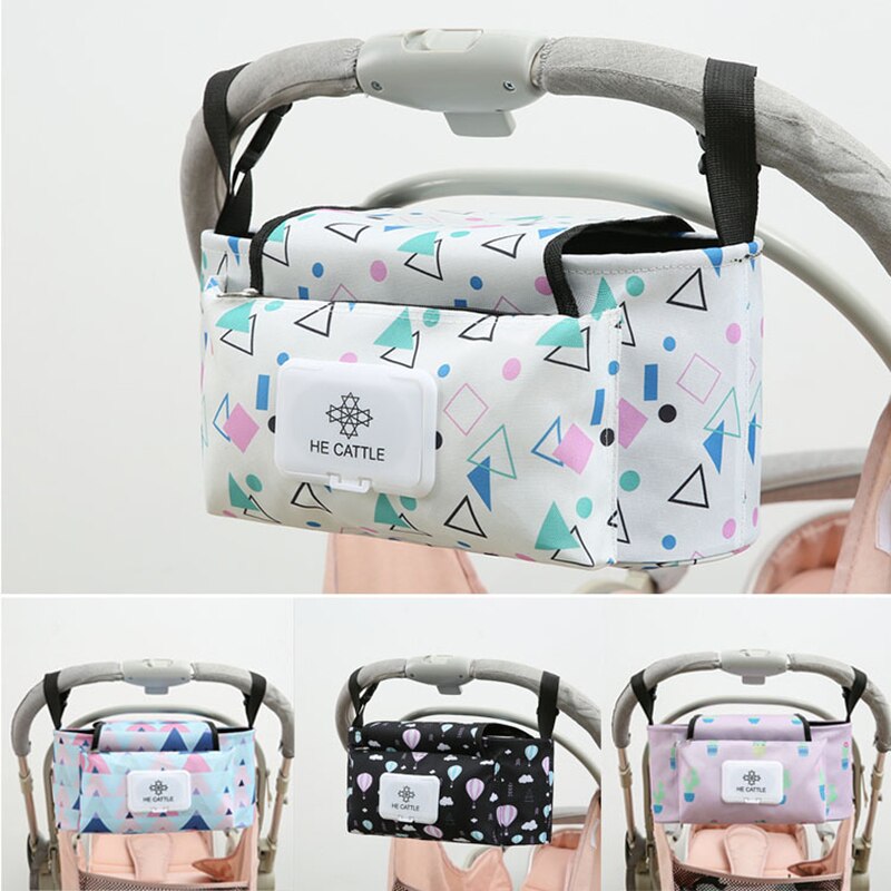 Kinderwagen Organisator Tas Mummie Luiertas Baby Kinderwagen Buggy Winkelwagen Opknoping Tas Waterdicht Afneembare Handtas Kinderwagen Accessoires