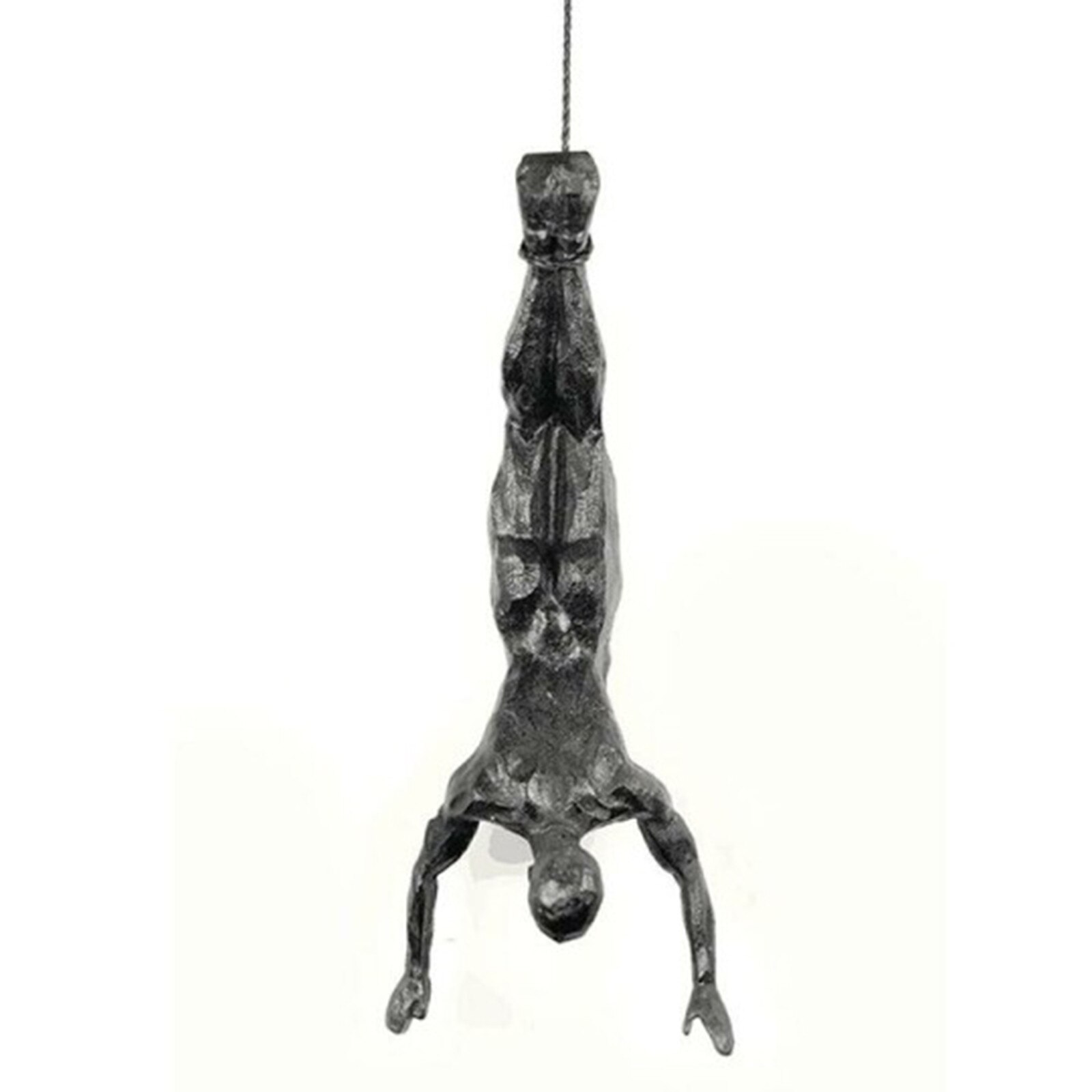 Achtergrond Klimmen Man Hars Ijzerdraad Muur Opknoping Decoratie Art Sculptuur Cijfers Creatieve Retro Aanwezig Standbeeld Decor: B