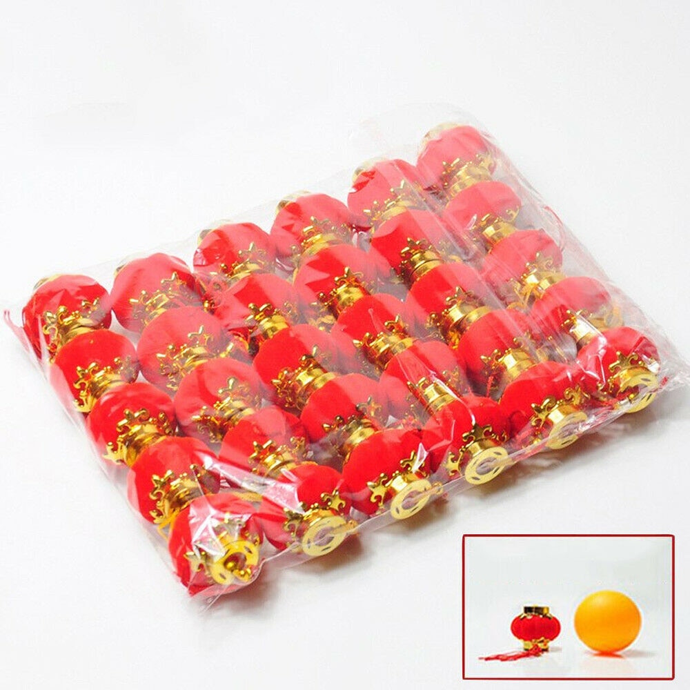 30x/ensemble Mini Vintage rond chinois nouvel an festif petite lanterne pendentif décor 2.5*2.5CM lanternes décoration