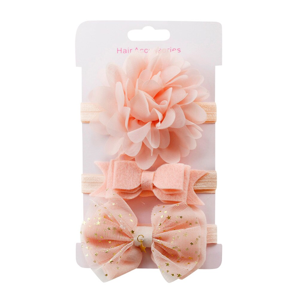 2020 3 pz Dei Bambini Floreale Della fascia Delle Ragazze Del bambino Accessori Anello Elastico Della fascia impostato Nuovo Arrivo Dropshipping # Jan: O