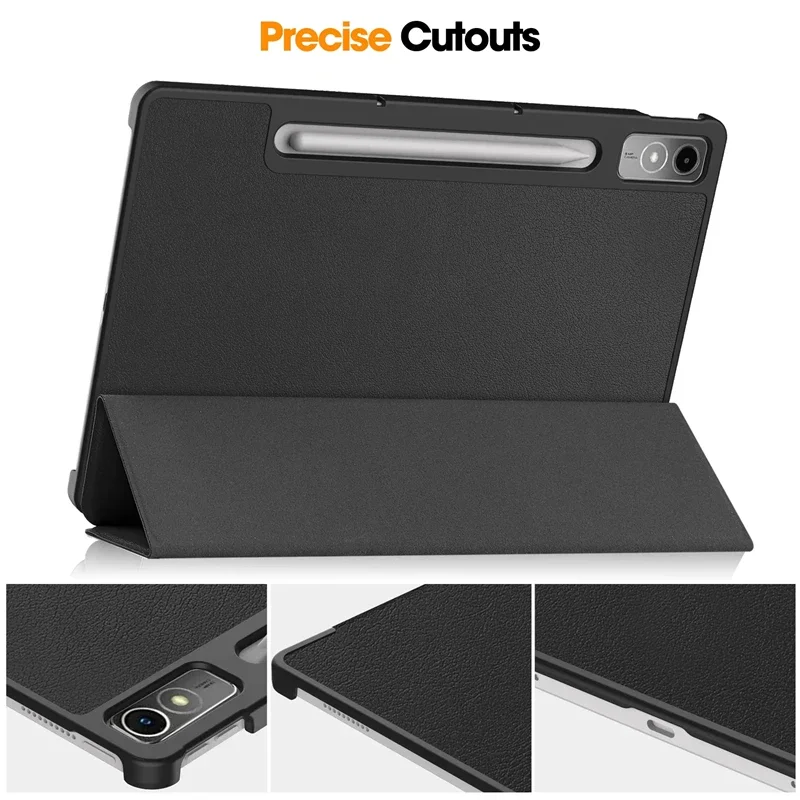 For Lenovo tab P12 12.7 Case Magnetic Tri-Folding PU Leather Stand Tablet Cover for Xiaoxin Pad Pro 12.7 12 7 inch TB371FC