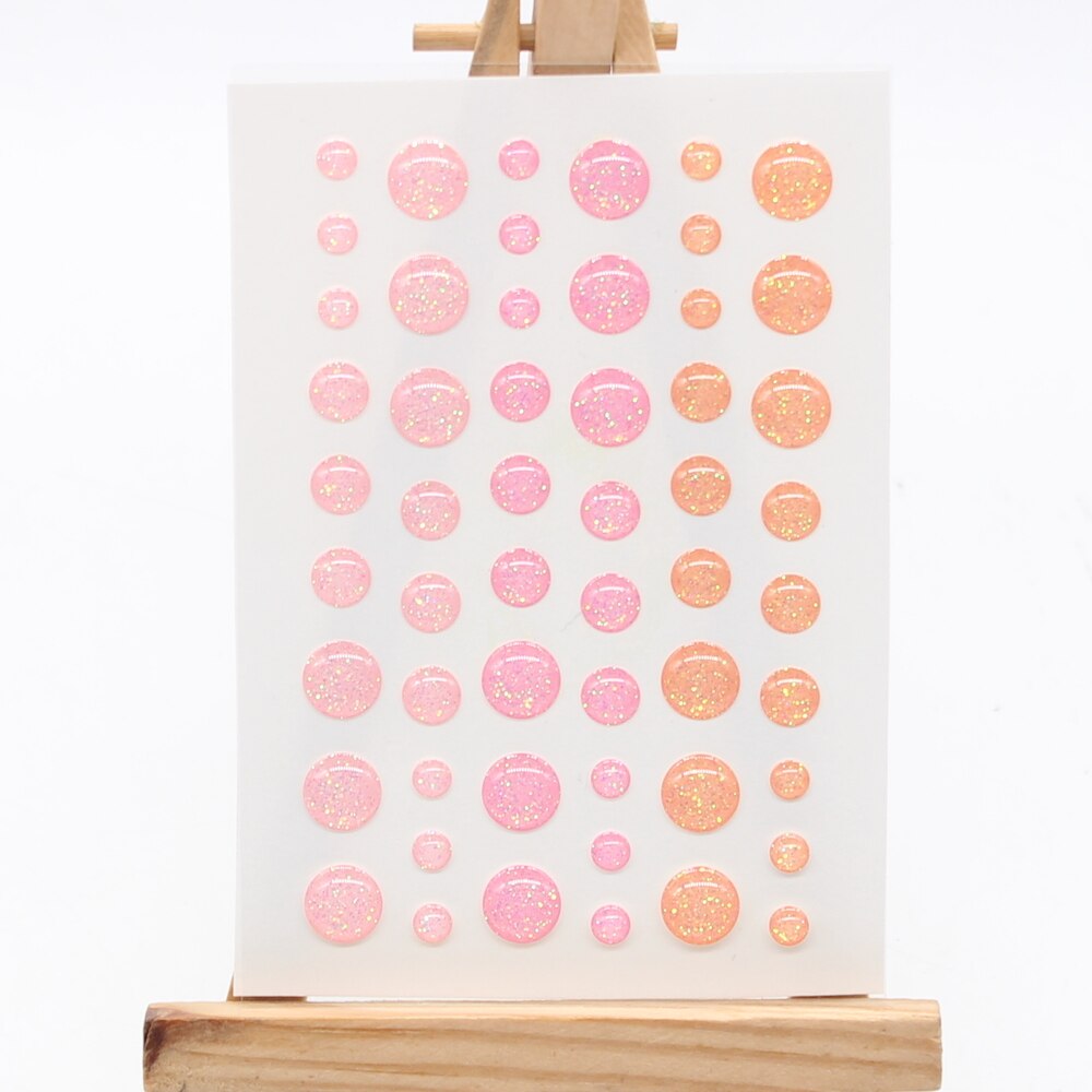 Kscraft 5 kpl/setti sokerisprinkit itsekiinnittyvä emali täplät hartsi tarra scrapbookingiin/ tee itse askarteluun/ korttien koristeluun