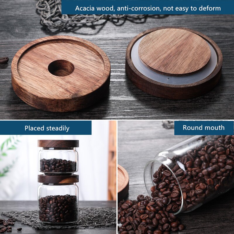 Borosilicate Transparent Lead-Free Glass Sealed Can Storage Tank Grains Storage Jar Cork Tea coffee Containers