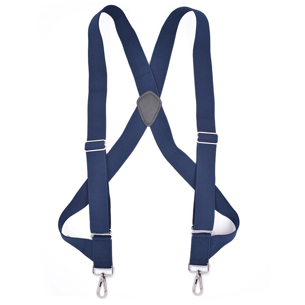 Mannen Zware Trucker Bretels 3.5Cm Breed X-Back Met 2 Side Clip Swivel Haken Verstelbare Elastische big Tall Broek Bretels