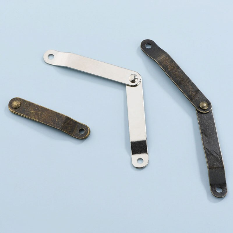 2pcs Antique Wooden Box Corner Support Hinges Stay Box Display Furniture Cabinet Door Kitchen Cupboard Hinges Lid Stays