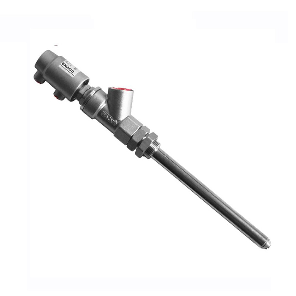 Válvula de llenado neumática de 1/2 pulgadas de grado alimenticio, longitud de la válvula de llenado de acero inoxidable DN15 de doble acción de 312mm