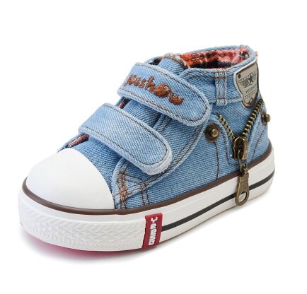 Lente Canvas Kinderen Schoenen Jongens Sneakers Kinderen Schoenen Voor Meisjes Jeans Denim Platte Laarzen Baby Peuter Schoenen: 3 / 5