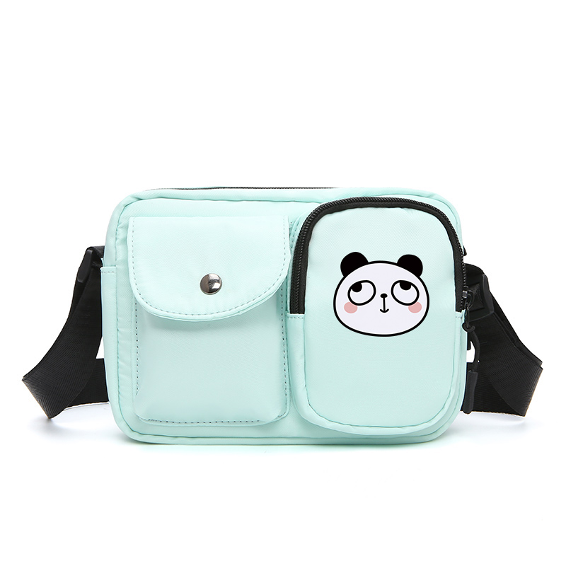 Sac à bandoulière d'épaule mignon de Panda de bande dessinée de pour des femmes imperméable à l'eau: green