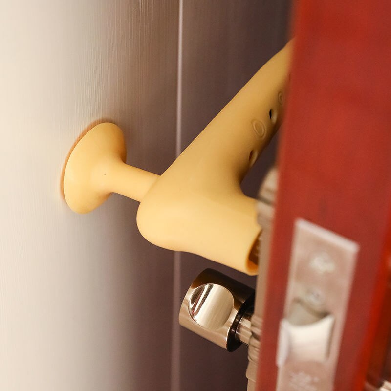 Thickened Door Handle Protector Bedroom Bump Proof Bathroom Punch-Free Silicone Collision Pad Suction Door Stopper