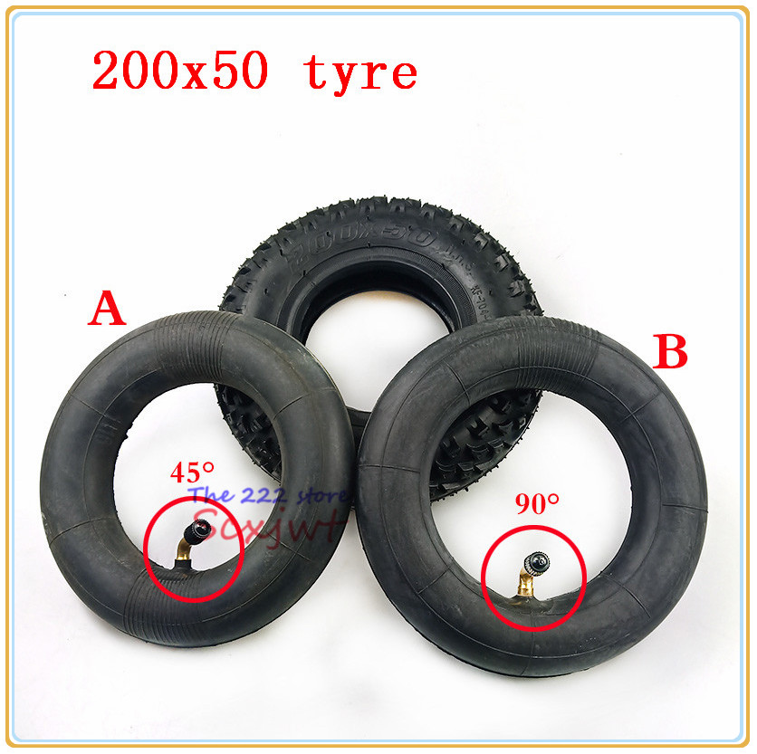 8&quot; Electric Scooter Tyre tube With Wheel Hub Scooter 200x50 Tyre Inflation Electric Vehicle Aluminium Alloy Wheel Pneumatic Tire