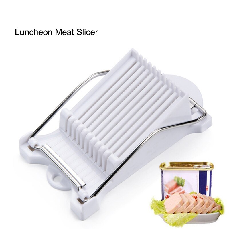 Manual Luncheon Meat Slicer Cheese Boiled Egg Banana Soft Food Slicer Canned Meat Sushi Cutter Stainless Steel Cutting Wire