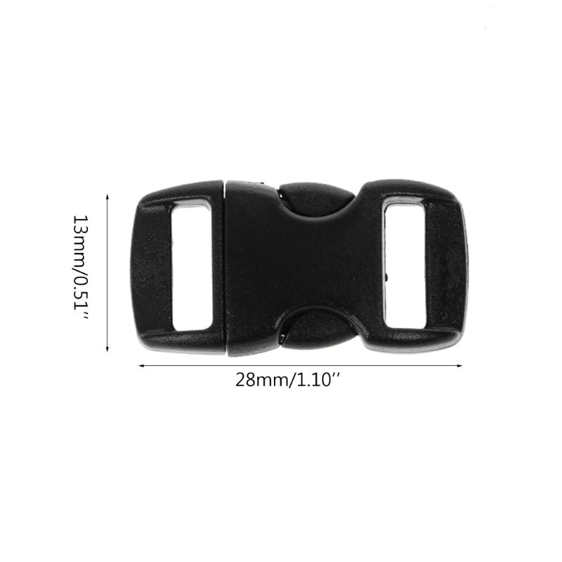 Hebillas para Paracord de paraguas, para pulseras, lado posterior, liberación, 10 Uds., nuevas