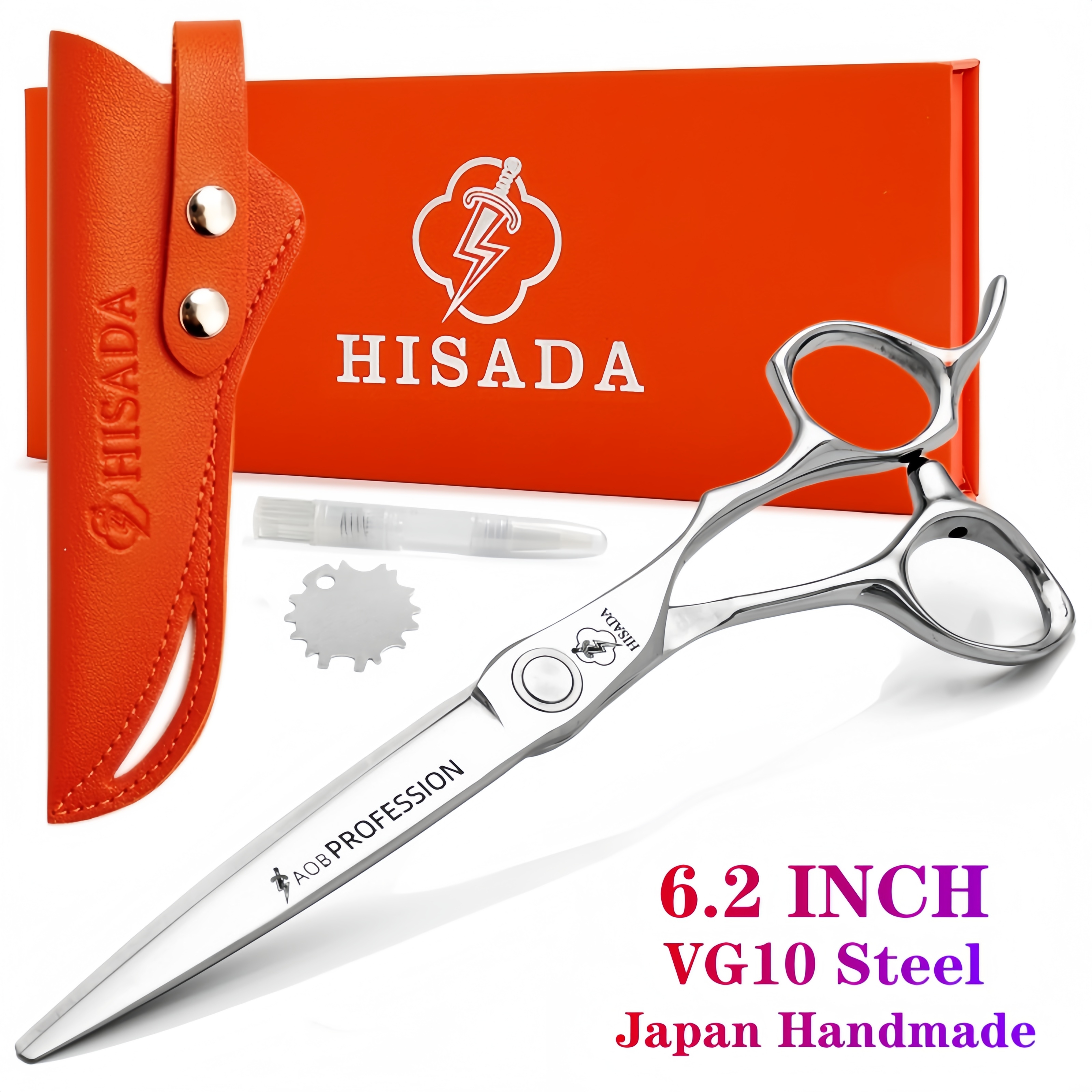 Hisada kappersschaar 5.5/6.0/6.5 inch roze kappersschaar haarknipmachine kappersaccessoires: Bordeauxrood