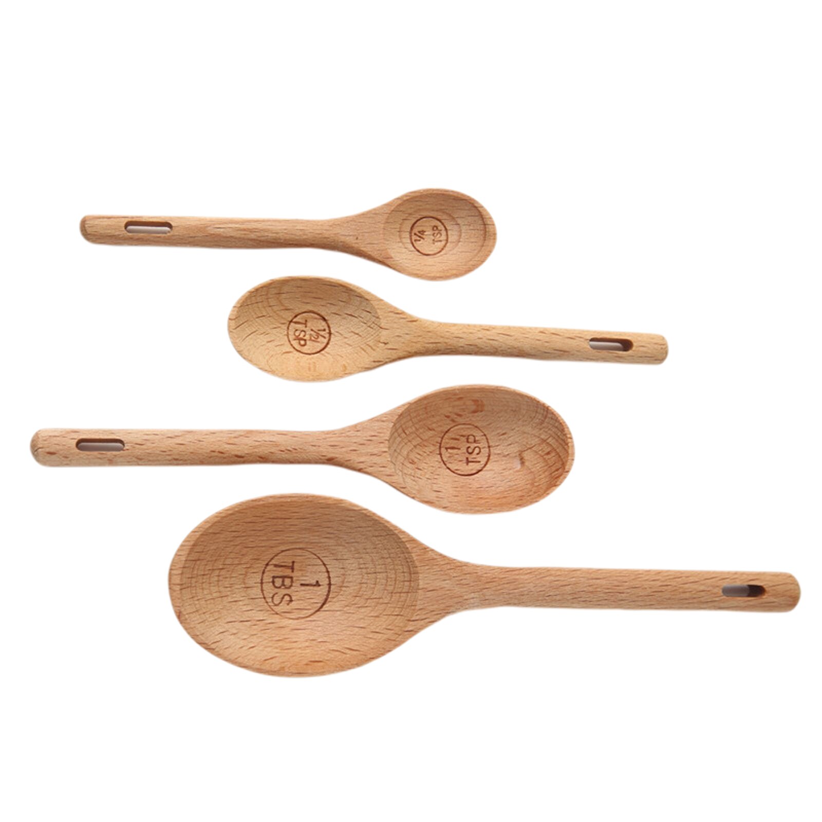4 PCS Measuring Spoons Engraved Accurate Spoons Healthy Kitchen Supplies Tools for Dry and Liquid Ingredients: Default Title