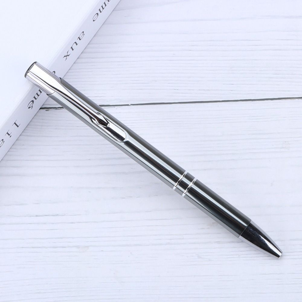 Bolígrafo De Metal de lujo para oficina, multifunción, resistente al agua, con varilla de aluminio, pequeños creativos: Negro