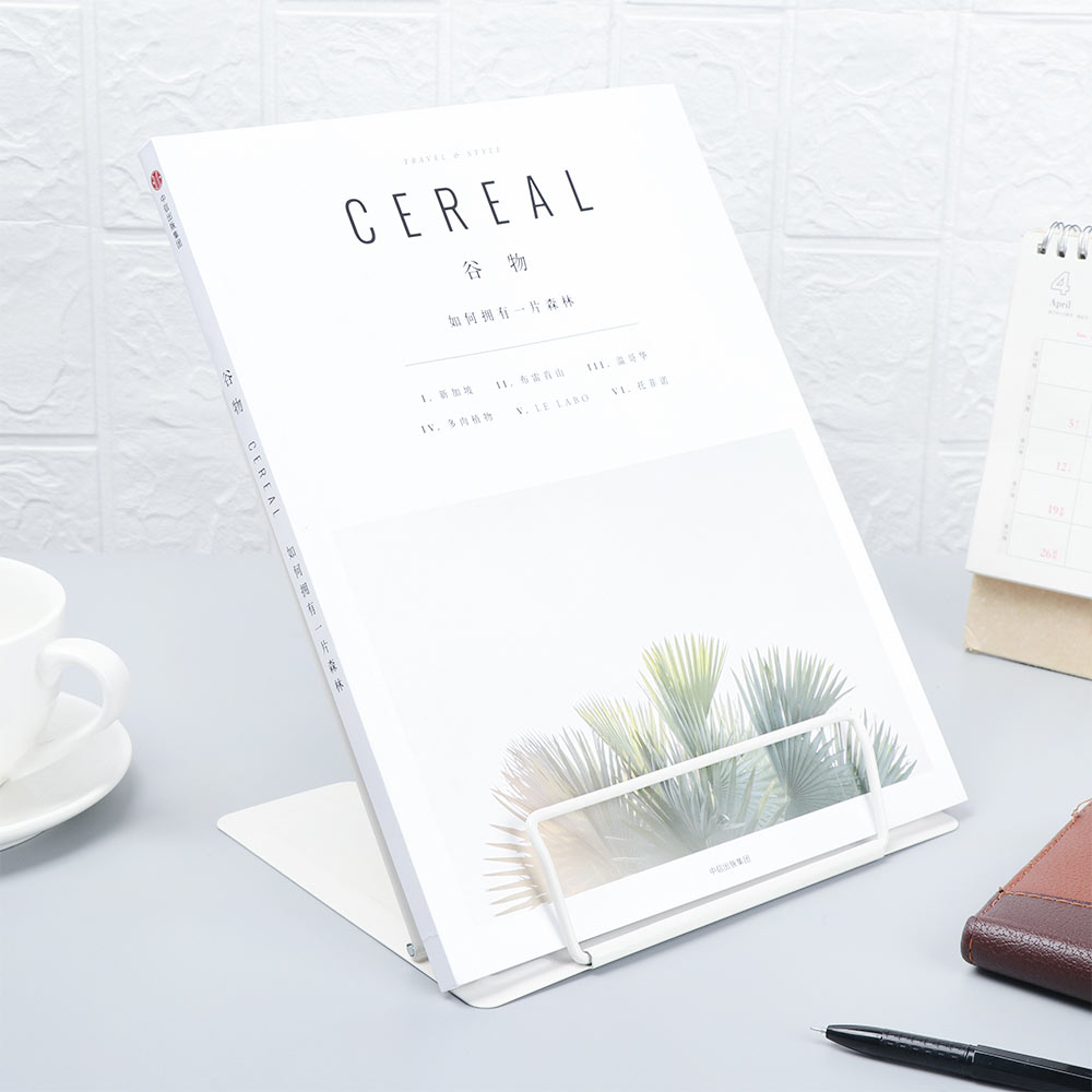 1PC Portable Metal Adjustable Reading Book Holder Foldable Document Shelf Bookstand Display Stand Office School Supply