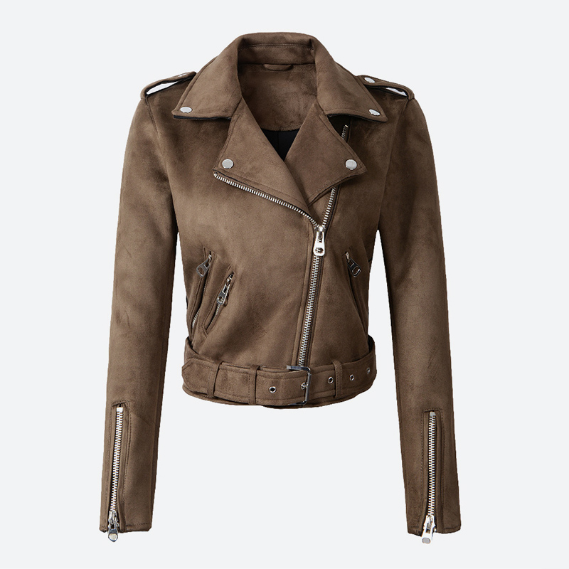 Mockajackor #39 damer kort motorcykelkappa dam biker faux pu jacka höst vinter jaqueta de couro