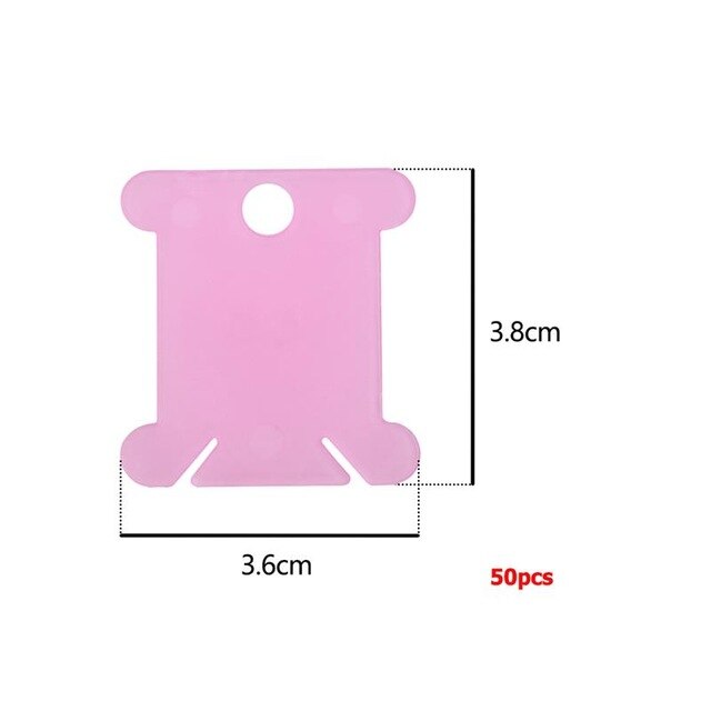 3 Layers 18 Compartments Plastic Embroidery Floss Storage Box Floss Bobbins Beads Storage Organizer DIY Cross Stitch Sewing Tool: 50pcs Thread Bobbin