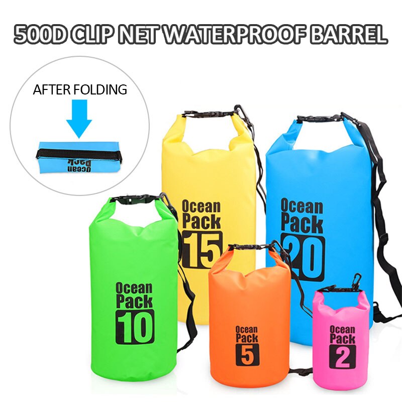 2L-20L Waterproof Dry Bag Pack Sack Swimming Rafting Kayaking River Trekking Floating Sailing Canoing Boating Water Resistance