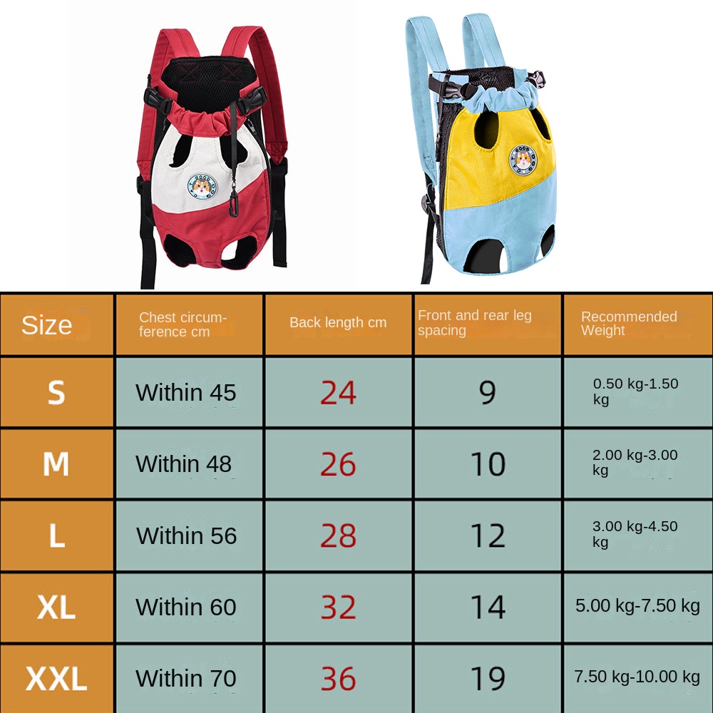 Mochila portátil para exteriores para perro y gato, mochila de transporte para mascotas, transpirable, frontal para el pecho, suministros para cachorros pequeños y medianos