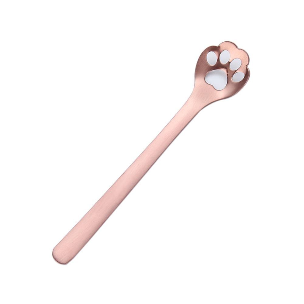 Acier inoxydable mignon chat griffe cuillères petit café thé gâteau Dessert cuillère fantaisie sucre cuillère à café vaisselle accessoires de cuisine: B3
