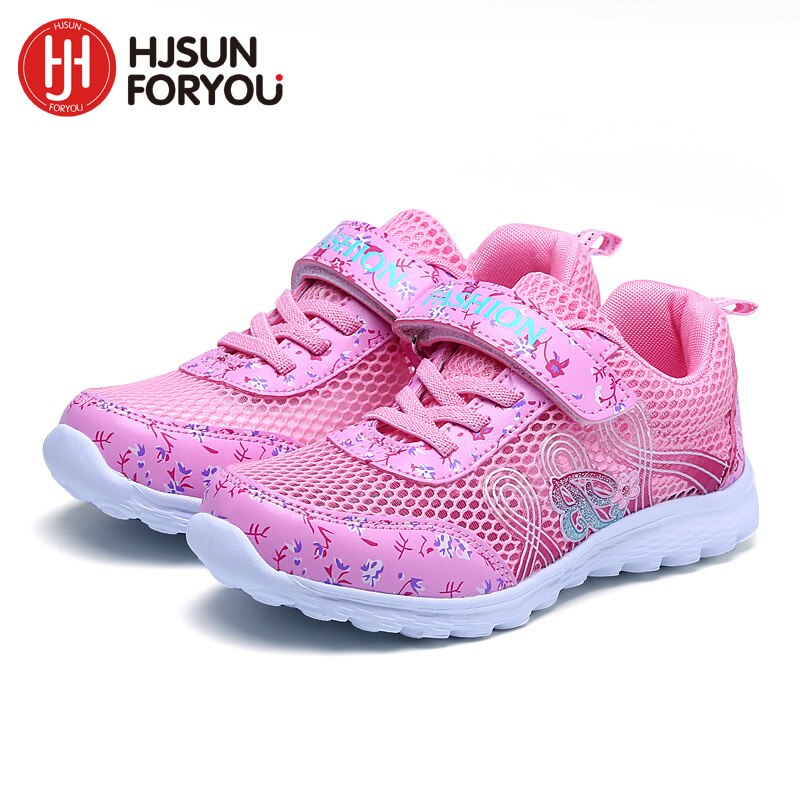Lente zomer kinderen ademende sneakers comfortabele mesh meisjes sportschoenen casual jongens schoenen roze paars wit