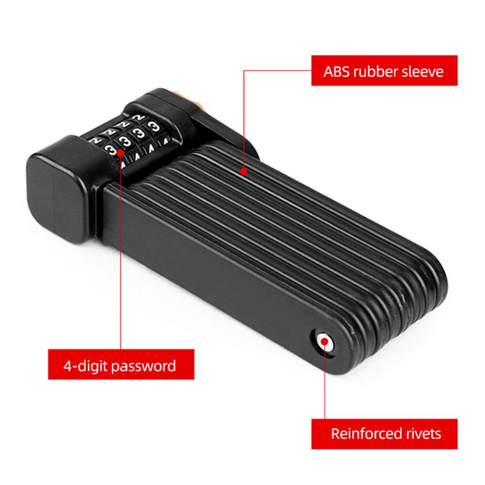 Bicycle Alloy Steel Folding Lock Anti-theft Lock Password Lock MTB Road Bike Lock Bike Accessories
