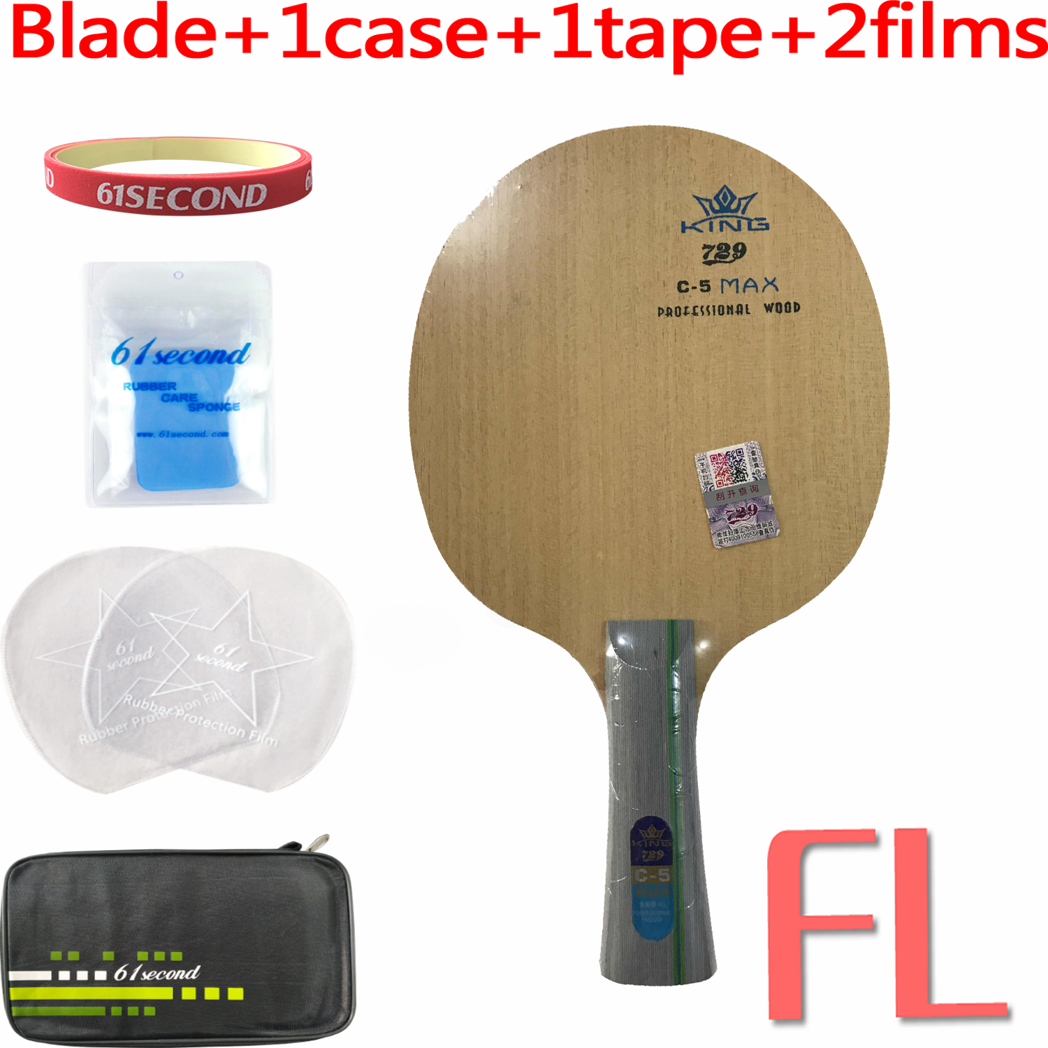 Ritc 729 amizade C-5 (c5, c 5) raquete de tênis de mesa lâmina novo ping pong: FL with F 1 case