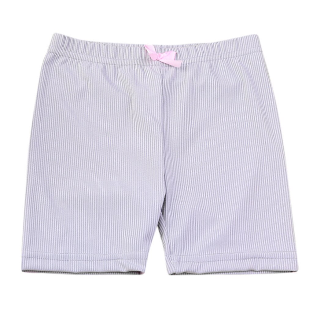 4pc Toddler bambini Kid neonate pantaloni di sicurezza con fiocco solido Leggings pantaloncini intimo collant corti traspiranti per bambine