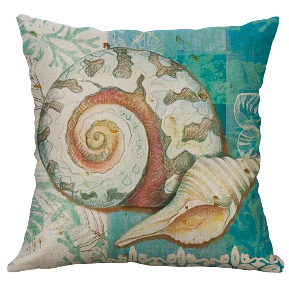 Dakimakura Marine Life Turtle Conch Shell Sea Creatures Cushion Soft Linen Blend Pillow Home Sofa decor relleno cojn