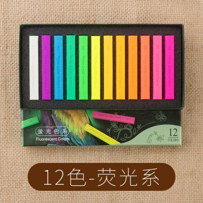 LifeMaster Simbalion Soft Pastel Set Chalk Pastels Art Set Painting Supplies: 12 Fluorescent Color