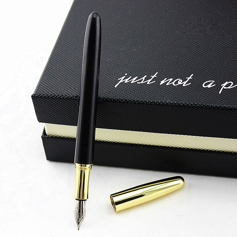 wood Fountain Pen style Wood Red barrel ink pen Office and learning luxury writing metal pen