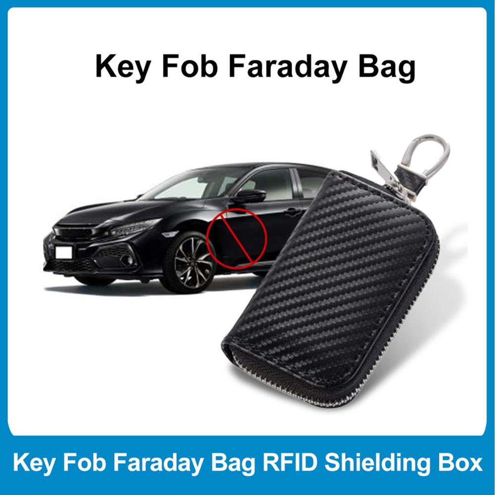 Premium Faraday Box Signal Lock Bag Anti-Theft Key Fob RFID Signal Blocking Bag Anti-Theft Pouch Anti-Hacking Case Blocker
