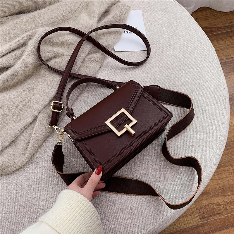Sac à main en cuir PU pour femme, fourre-tout rétro bonne , sac à main de styliste à serrure pour voyage, sacoche Messenger,: Red wine