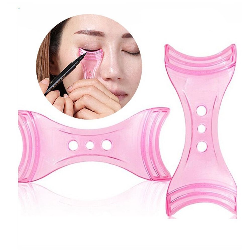 1 pc draw eyeliners guidekort pink eyeliner model makeup øjenhjælper enhed værktøj form eyeliner guide makeup værktøj