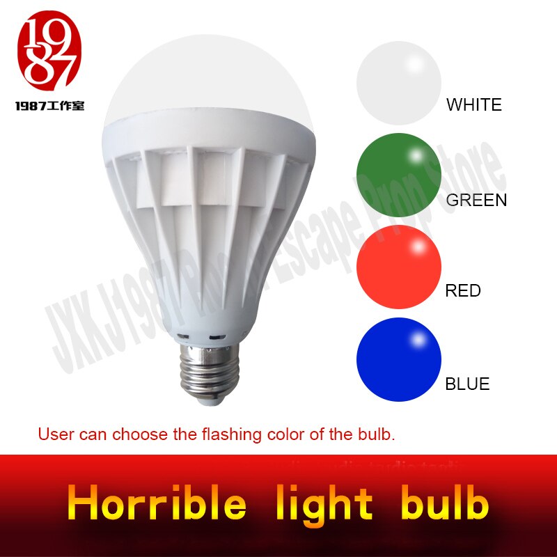 Takagism game prop horrible light bulb real life room escape props create horrible atmosphere for horrible theme from JXKJ1987