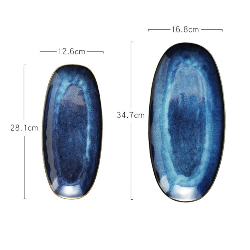 Plato de cerámica para Sushi, Plato de frutas para pescado, bandeja de comida, plato para servir alimentos, plato de aperitivos para el hogar, restaurante, Hotel