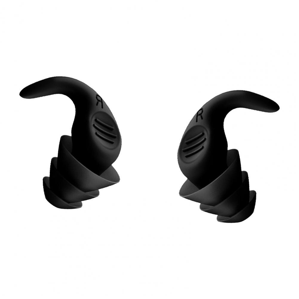 Bouchons d'oreille en Silicone souple, 1 paire:  Black