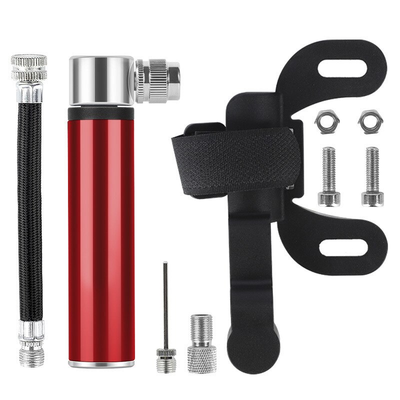Aluminium Legierung Radfahren Mini Fahrrad Pumpe Radfahren Hand Luftpumpe Ball Reifen Inflator MTB Mountain Road Bike Pumpe: red