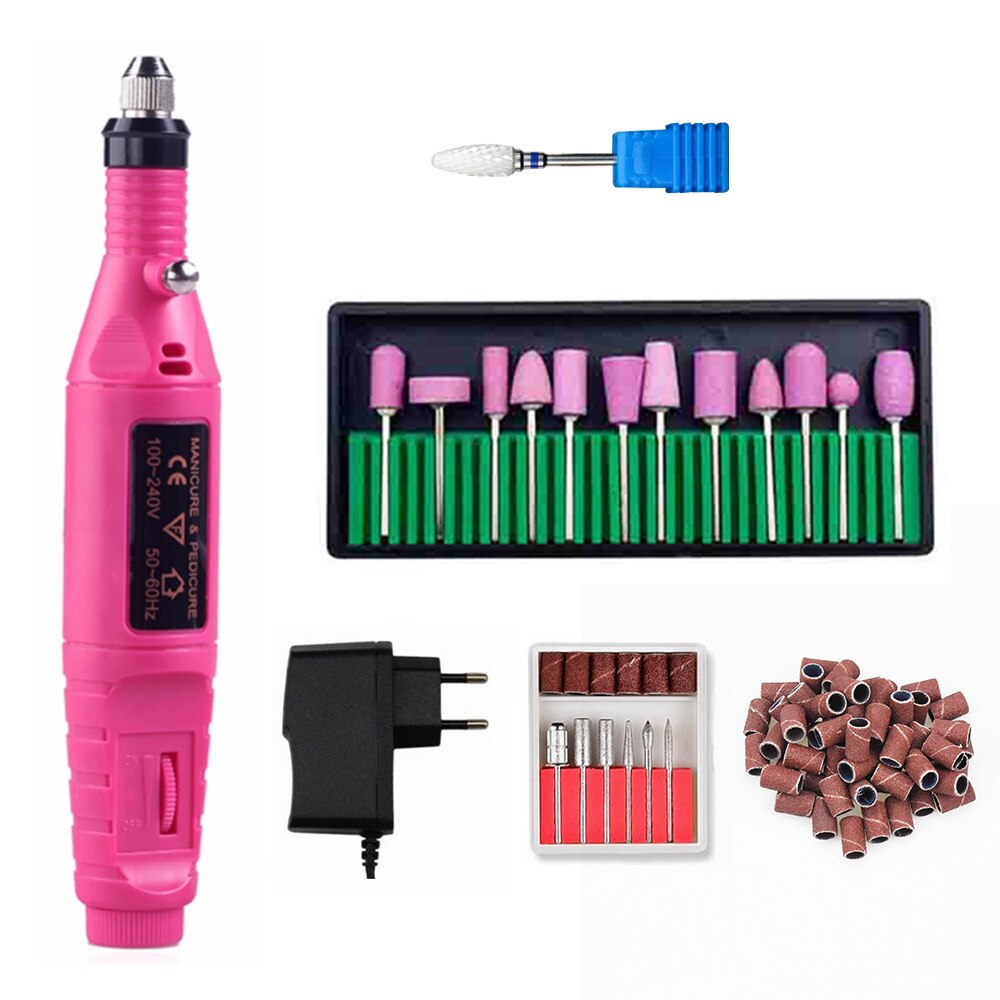 20000Rpm Mini Electric Nail Boor Machine Manicure Pedicure Set Nail Boor Bestand Gel Remover Polijsten Gereedschap Sterke Nail Equipmen: Licht Geel