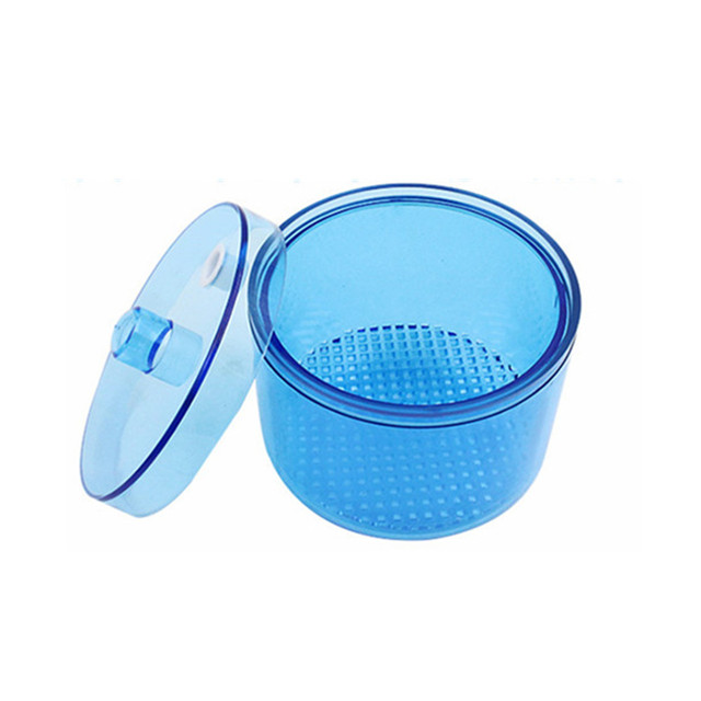Caja de desinfección de fresas dentales, caja esterilizadora de dentista resistente al calor, brocas de bloque, caja de inmersión de limpieza, herramientas de odontología: Rosa claro