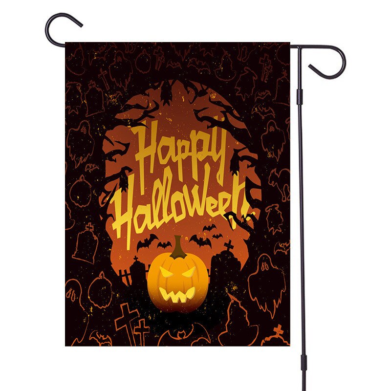 Halloween haveflag halloween hængende flag hør haveflag halloween havebanner 32 x 47cm